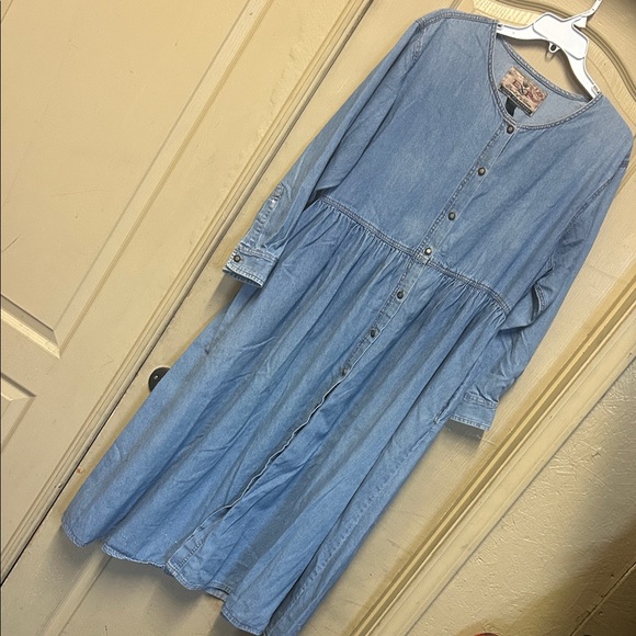Jeans by Express Dresses & Skirts - Express Light Blue Long Sleeve Denim Dress